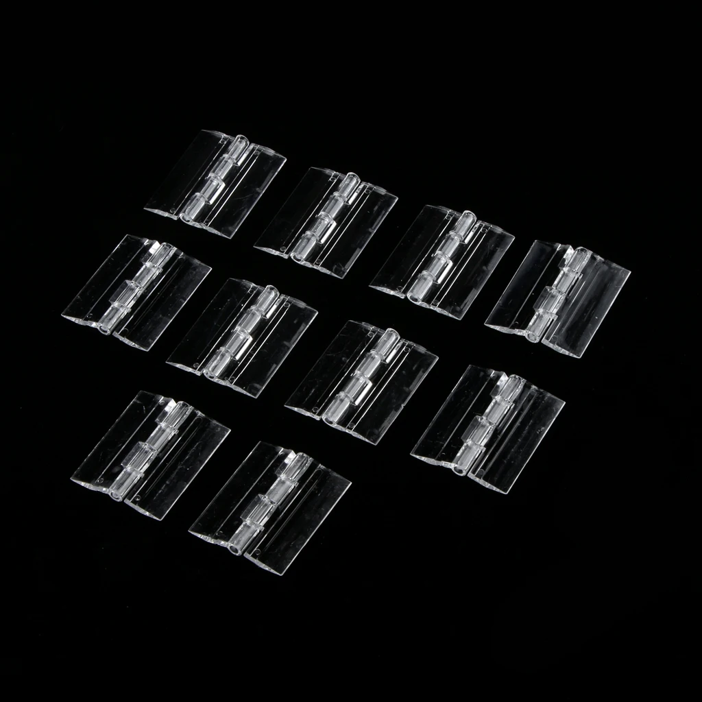 10pcs 45x38mm Clear Acrylic Plastic Folding Door Piano s Hinges