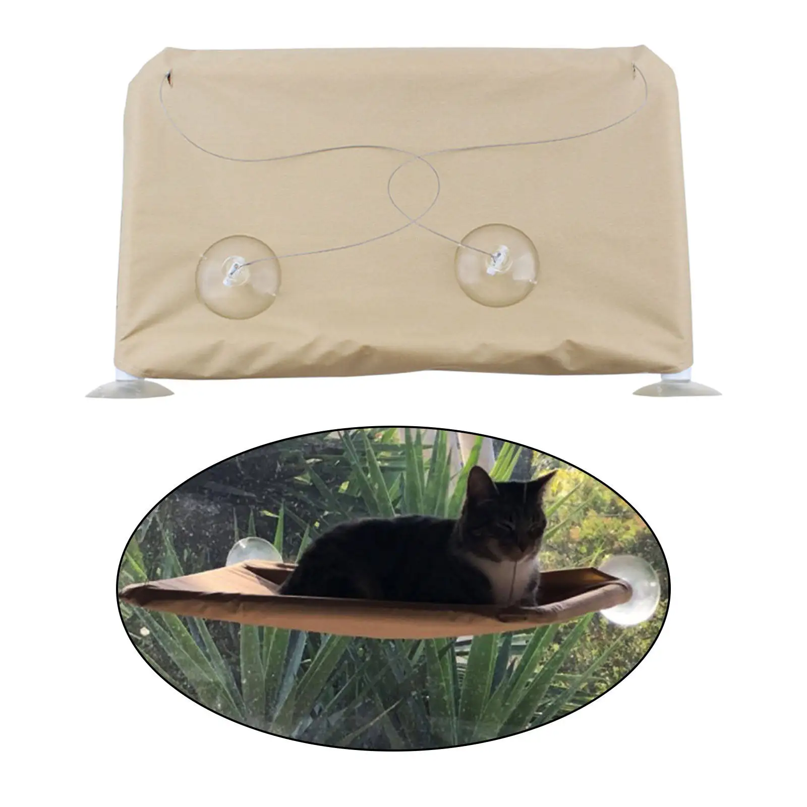 Cat Hanging Bed Window Perch Hammock Resting Seat Bed Heavy Duty Suction Cup Safety Shelves All Around 360 Sunbath