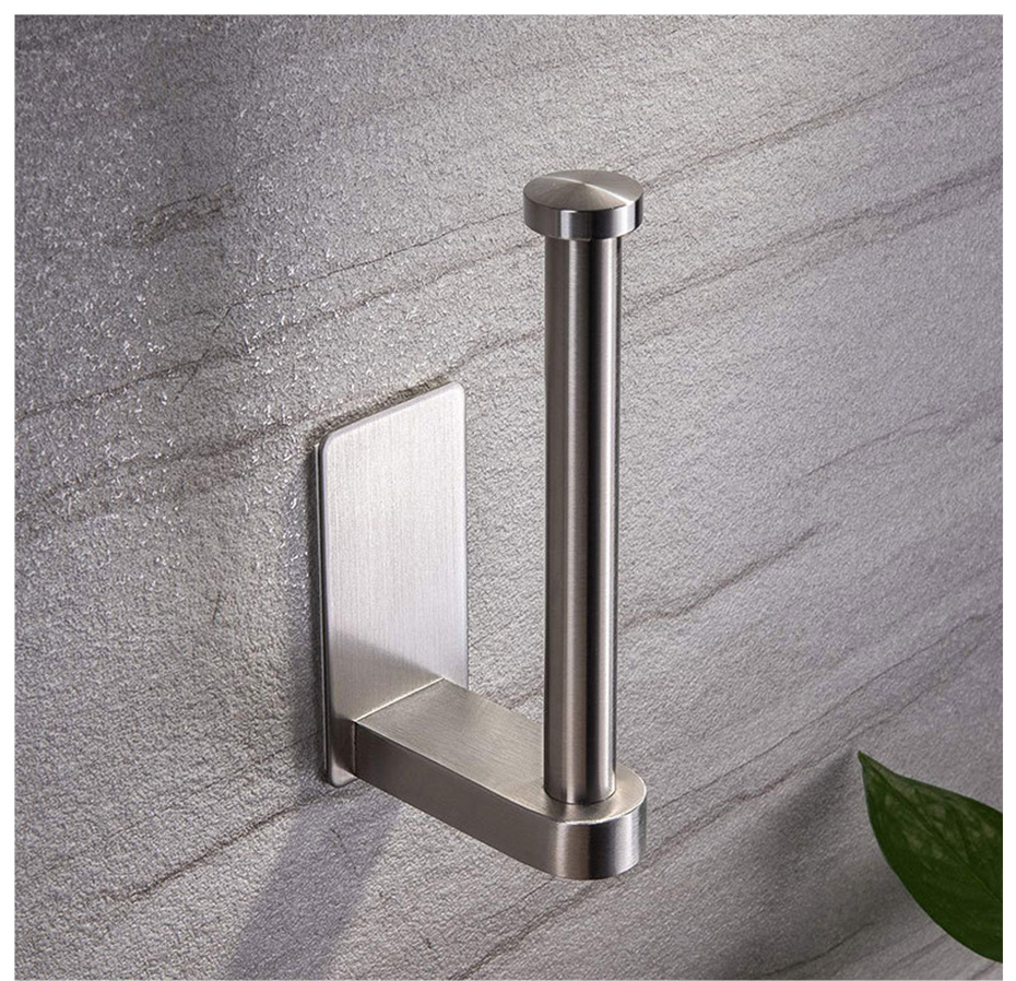 Stainless Steel Wall Toilet Paper Roll Holder Black Silver Self Adhesive Toilet Paper Holder for Bathroom Stick Wall Towel Rack Stainless Steel Wall Toilet Paper Roll Holder Black Silver Self Adhesive Toilet Paper Holder for Bathroom Stick Wall Towel Rack