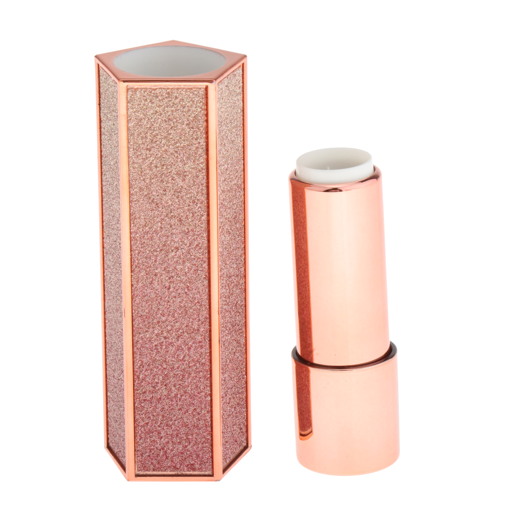Empty Lipstick Tube Lip Balm Plastic Shiny Glittering Bottle Vial 12.1mm