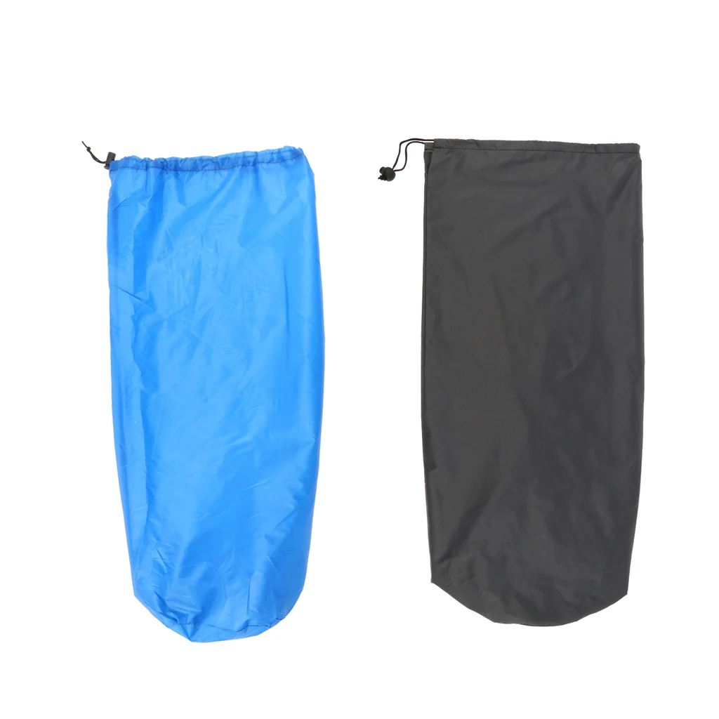 1pcs Ultra-light Drawstring Stuff Sack Sleeping Pad Mat Storage Bag for Travel Camping Hiking Fishing Mountaineering Blue/Grey
