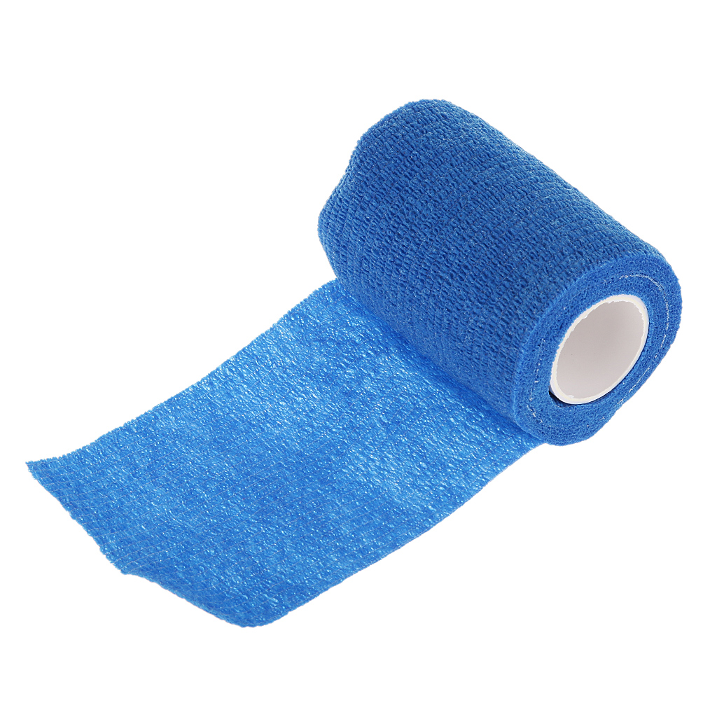 7.5cm Blue First Aid  Health Self Adhesive Elastic Bandage Gauze Tape