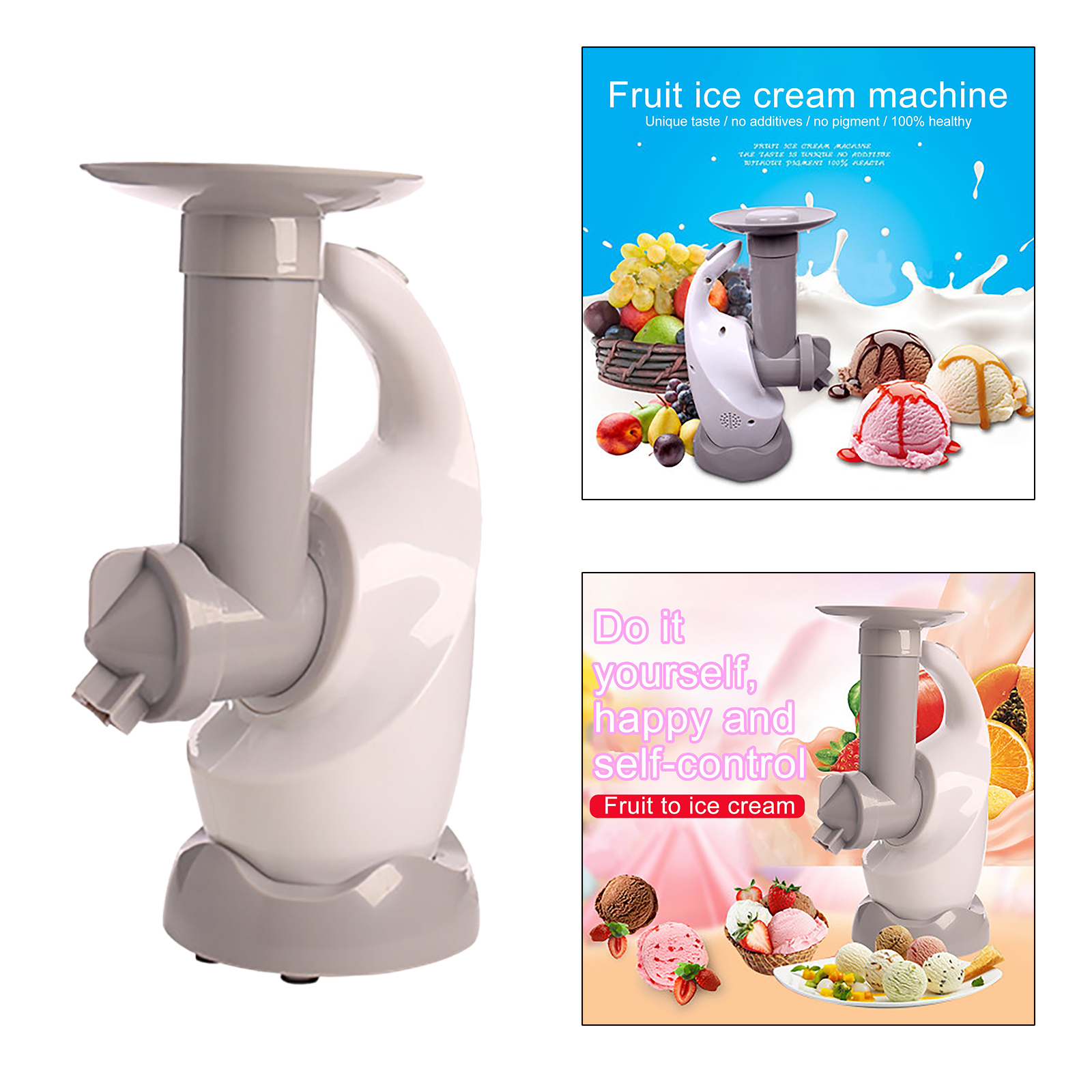 Automatic Ice Cream Maker Yogurt Sherbet Machine Compressor EU DIY Large Sprout Easy Operation