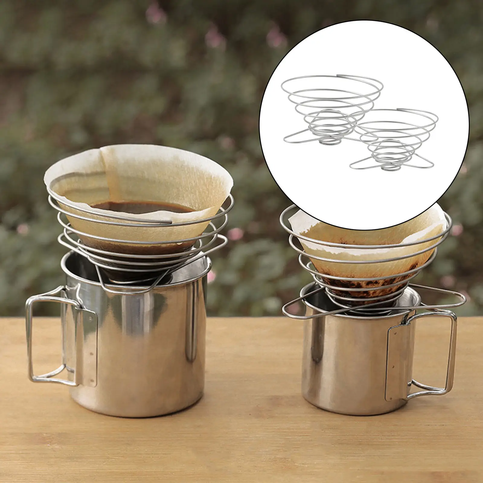 Stainless Steel Pour Over Coffee Dripper Reusable Collapsible Strainer Holder Coffee Maker for Restaurant Camping Travel People