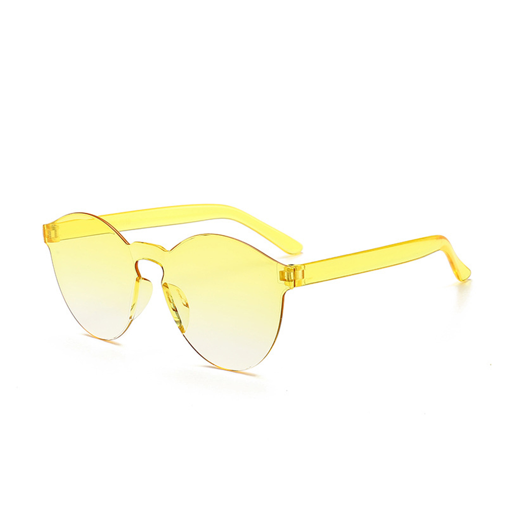 MUSELIFE Einteilige rahmenlose Sonnenbrille Damen Großhandel Mode Farbsonnenbrille Bonbonfarbene Brille Top Trendige Brillen – Detail 6