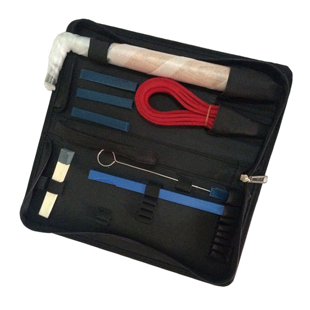 1Set Piano Tuning Kit Tools (8 Items) Professional Lever Wrench Hammer,Felt Mutes, Rubber Mute,Mute Clamp