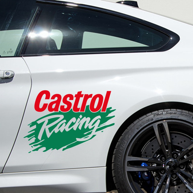 100 Racing|castrol Racing Car Stickers - Kk Vinyl Decals For