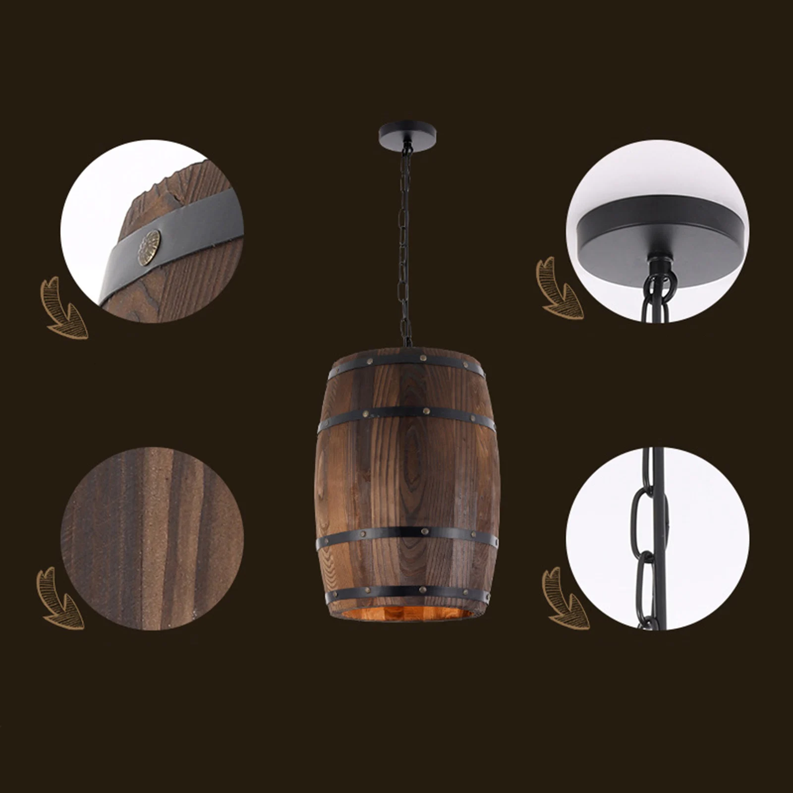 Wood Ceiling Light Lantern Shades Lamp Shade Restaurant Chandelier Lampshade