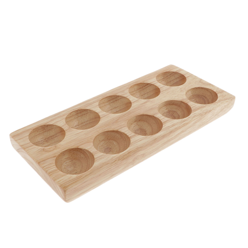 Wood Essential Oil Tray Stand Holder 10 Bottles For Aromatherapy Oils Displaying