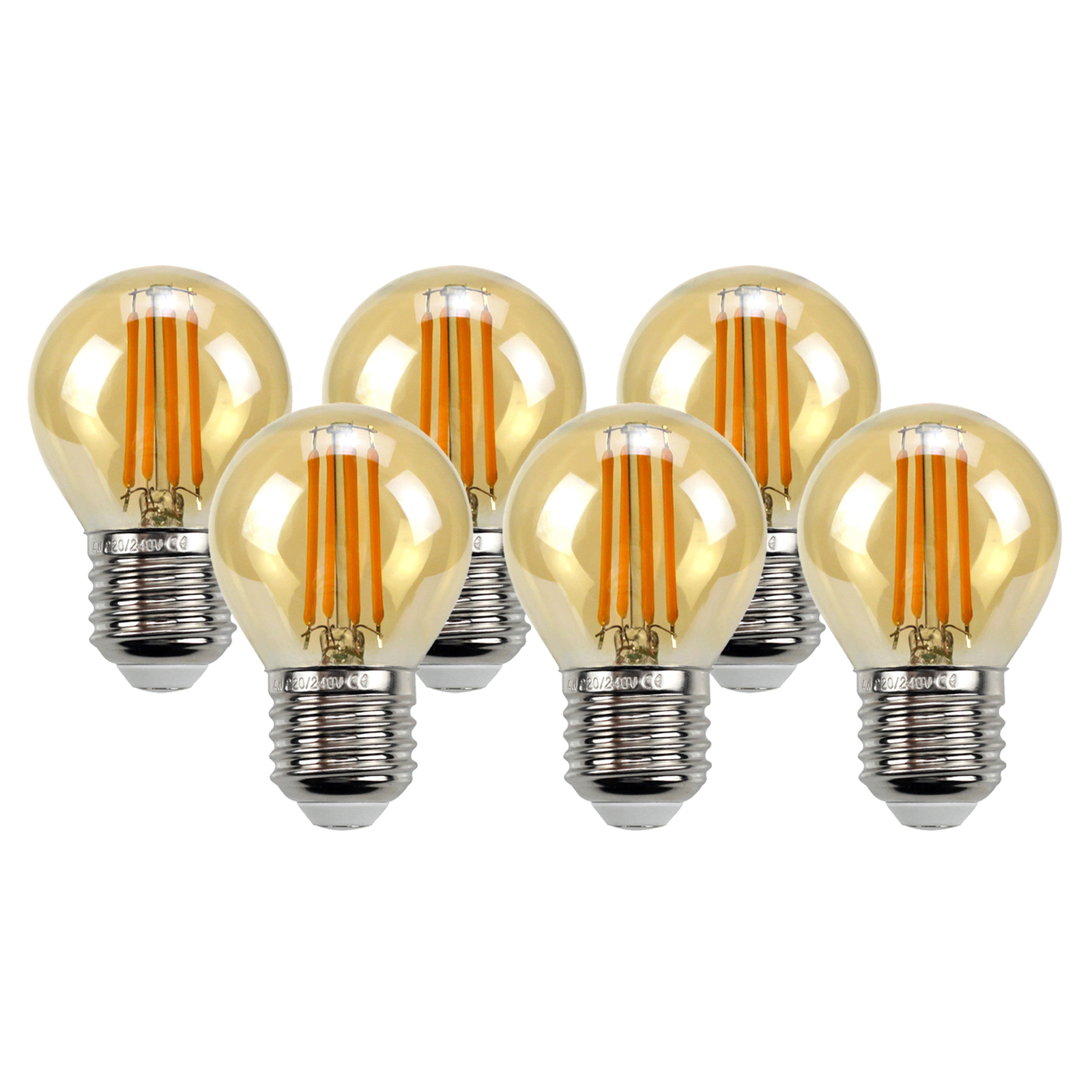 Lâmpada para Casa Sala de Estar Edison Lâmpadas Branco Quente 4w Quarto Escritório Barra 6 Pçs 3 Lâmpadas incandescentes