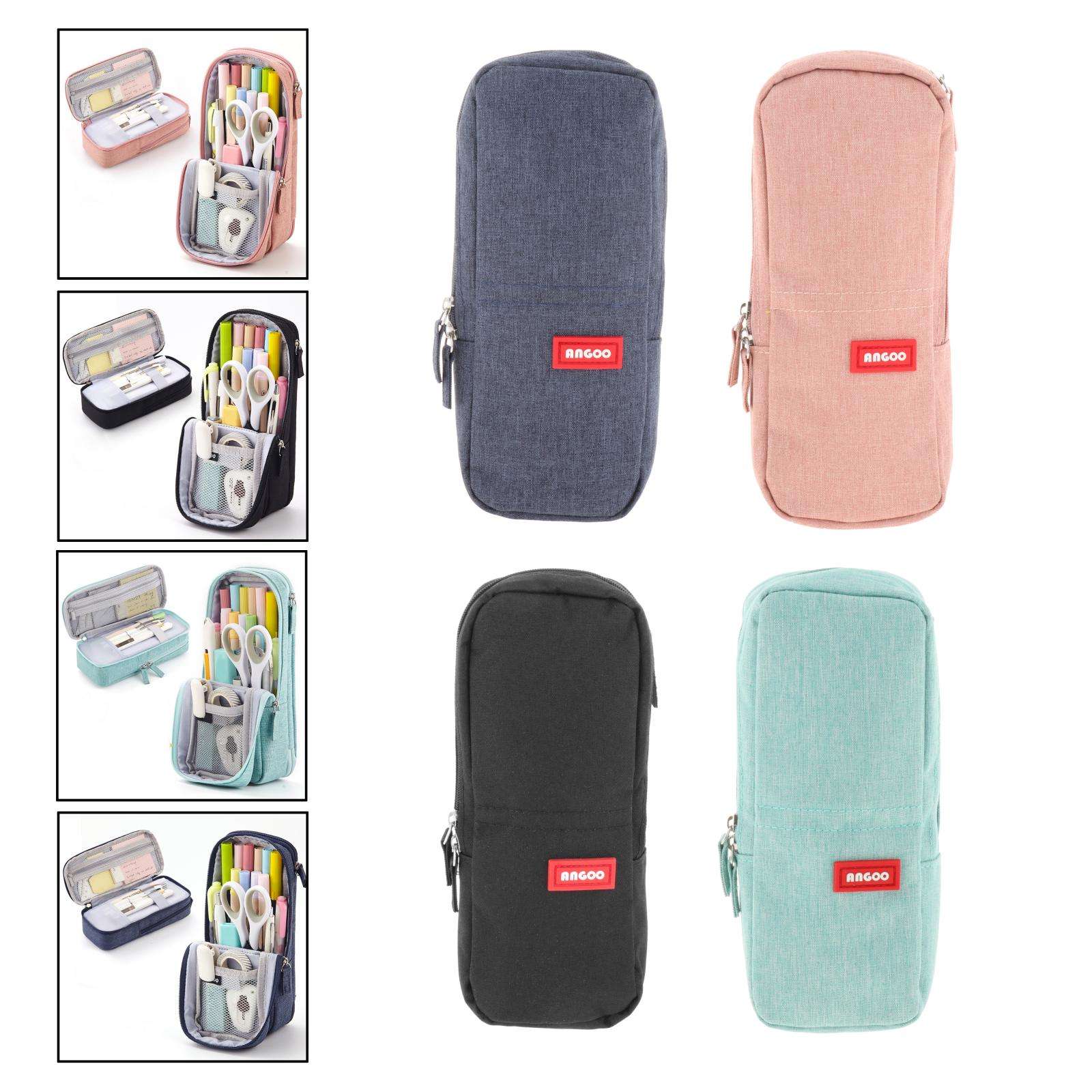 Pencil Case Makeup Bags Multiple Compartments College Storage Organizer for Teen Boys Girls Pen Pouch Stationery Bag Office