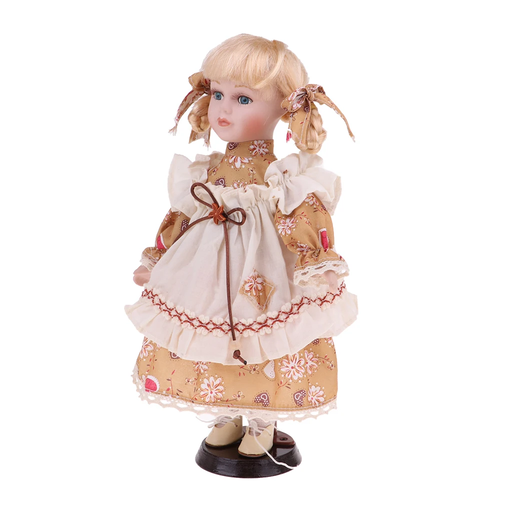 30cm Victorian Porcelain Girl Doll Action Figures Accessories for Kids Birthday Gifts