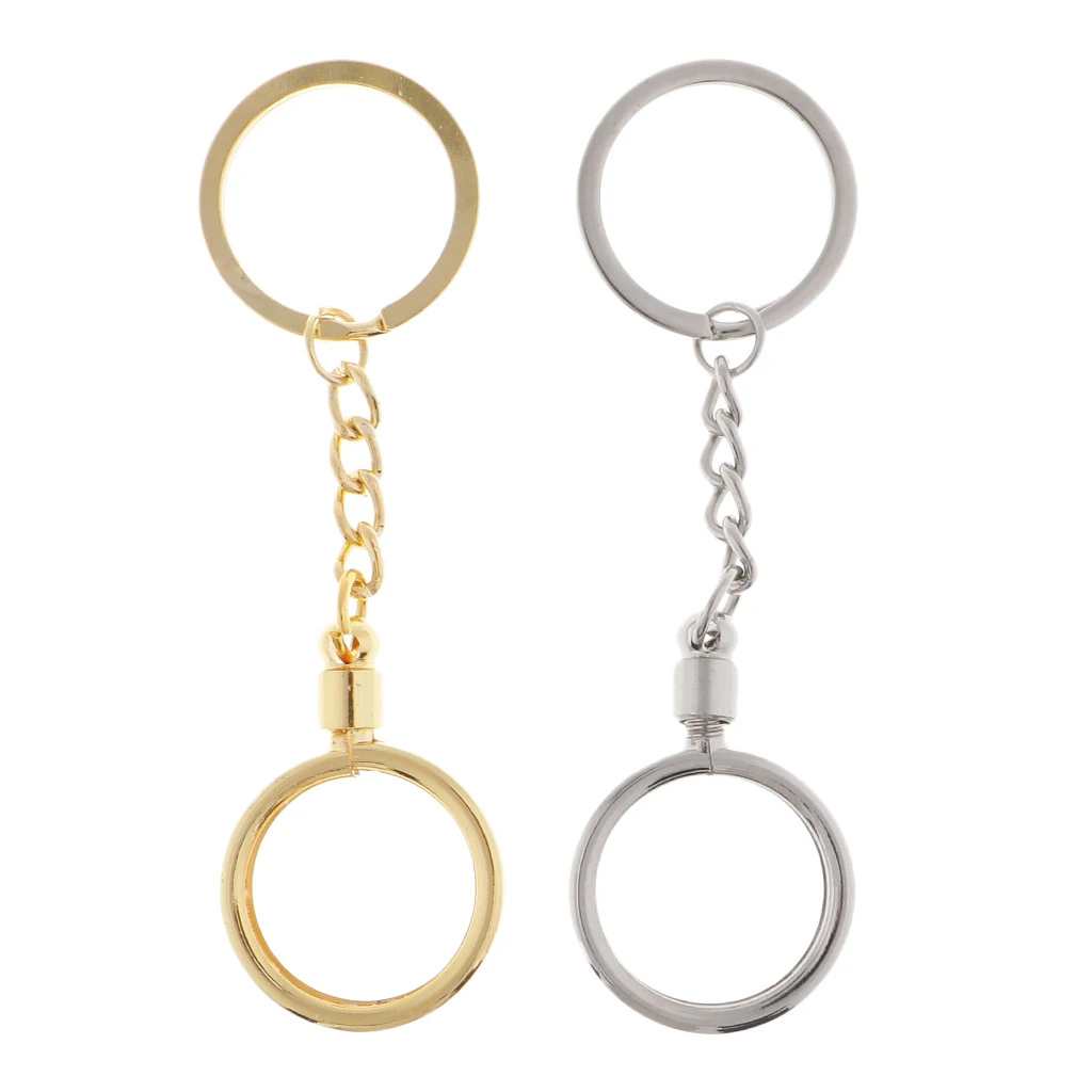 Coin Keyring Pendant Keychain Commemorative Bitcoin Key  25mm