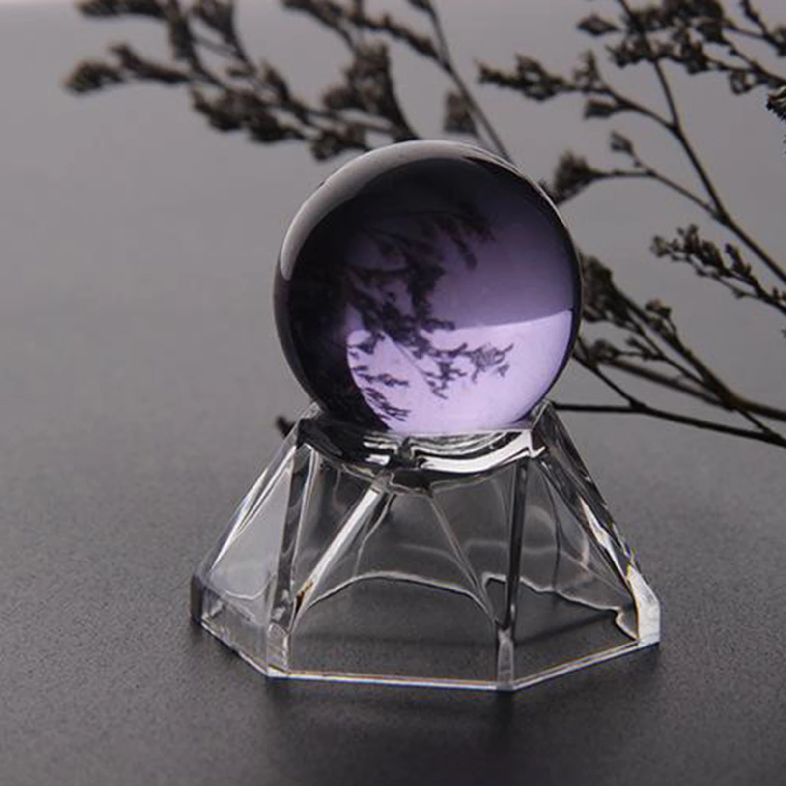 Acrylic Display Stand For Crystal Ball Marbles Sphere Transparent Pedestal