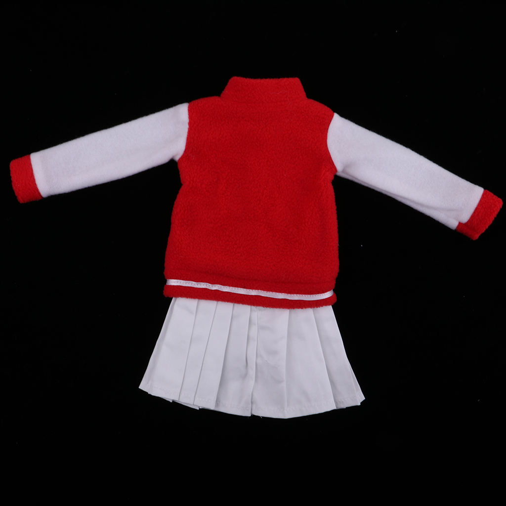 1/3 Handmade Red Baseball Uniform with Dress Set Casual Outfits for BJD Doll