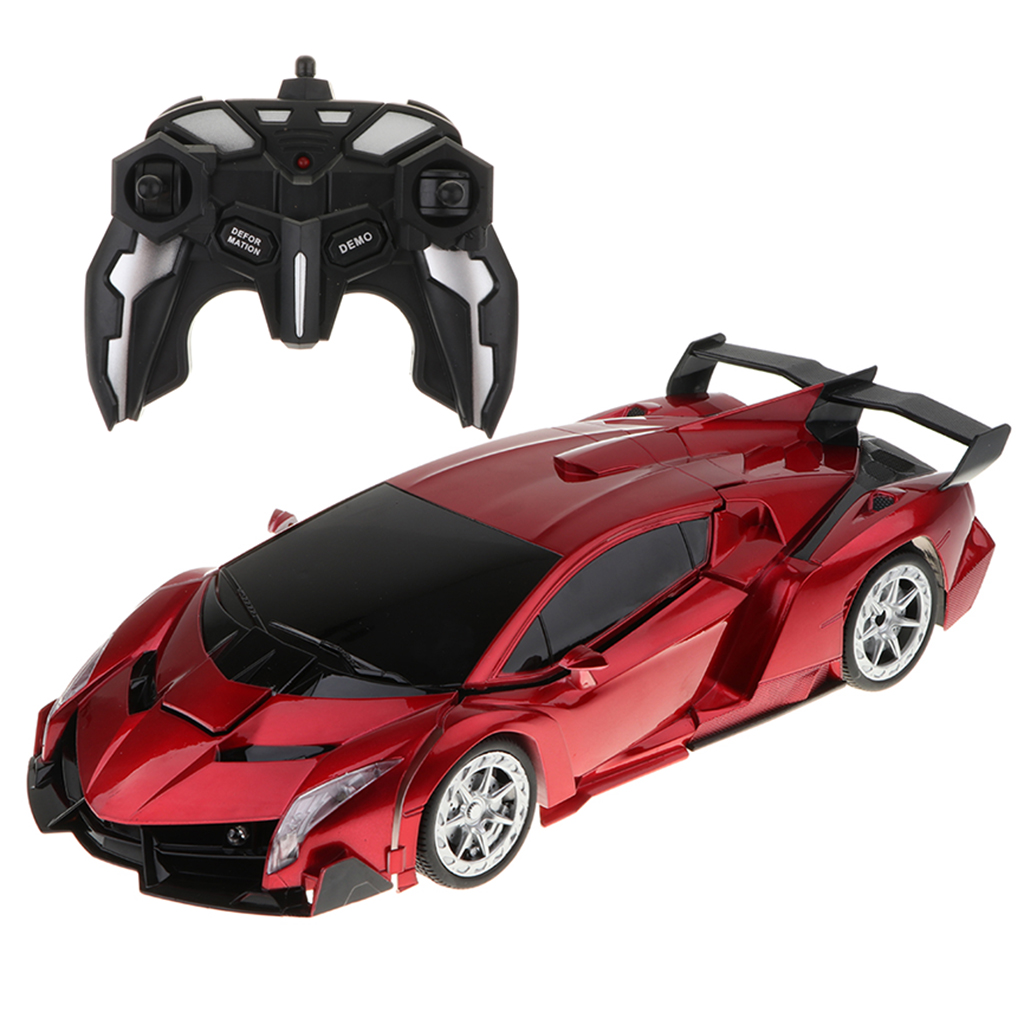 MagiDeal 1:12 Scale 2-in-1 Gesture Sensing RC Racing Car Transforming Robot Kids Remote Control Toy Birthday Gift