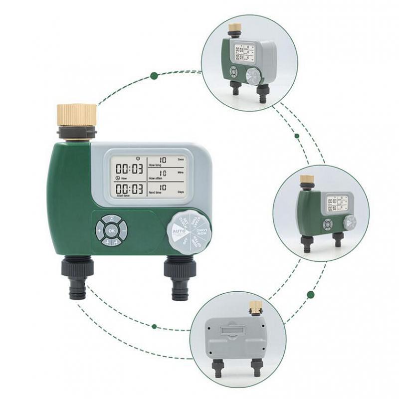 Home Water Timer Kit Sprinkler Garden Timer Outdoor Watering Device Irrigation Instrument for Yard Pool Filling 2 Outlet