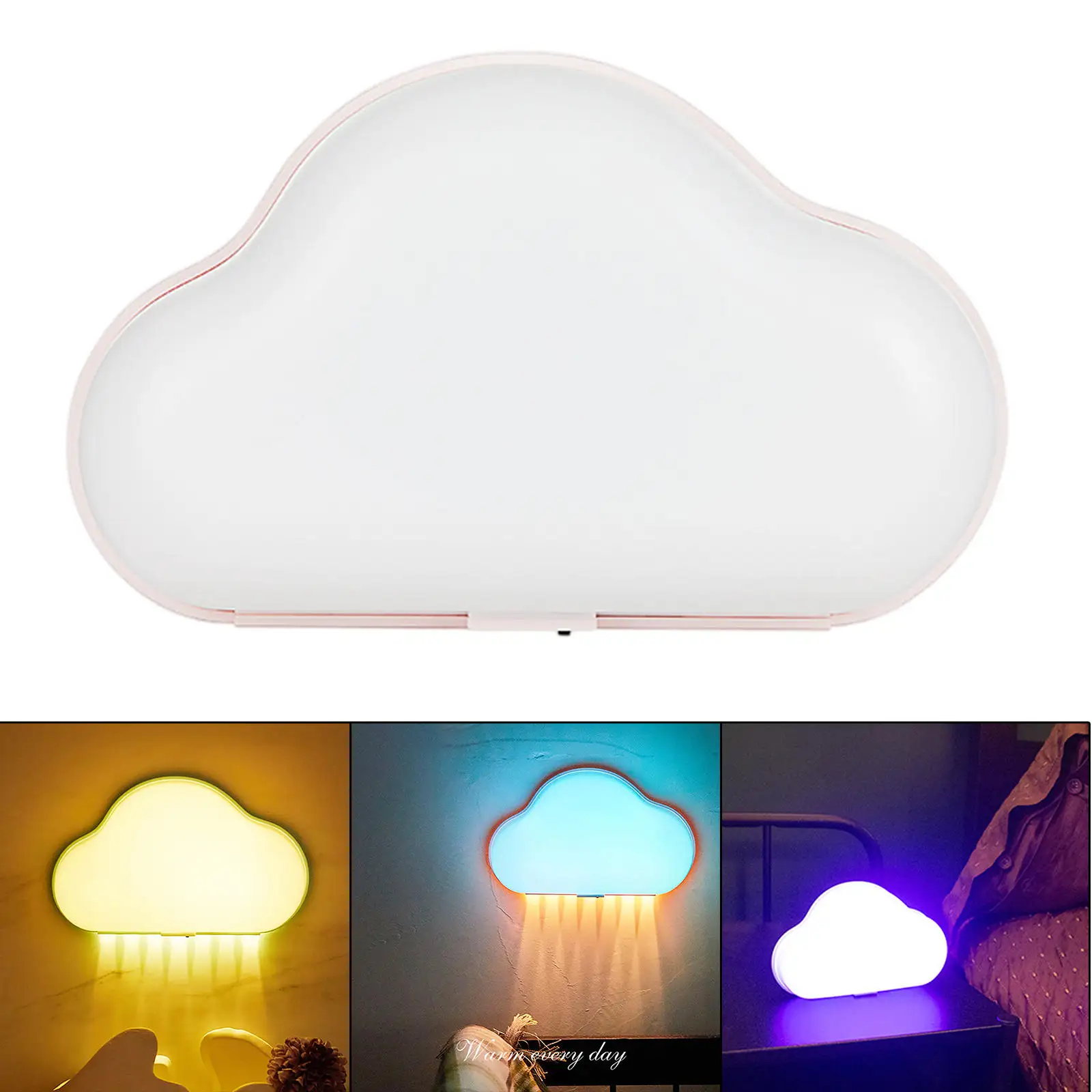 Kids Nursery Lamp Night Lights with Timer USB Charge Colorful LED Color Remote Control for Decoration Nursery Bed Baby Toddler