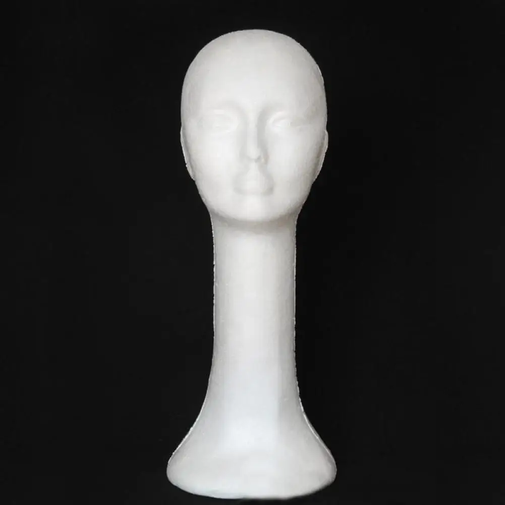 Foam Human female Head Long Neck Mannequin Wig Hat Glasses Display Stand Model 