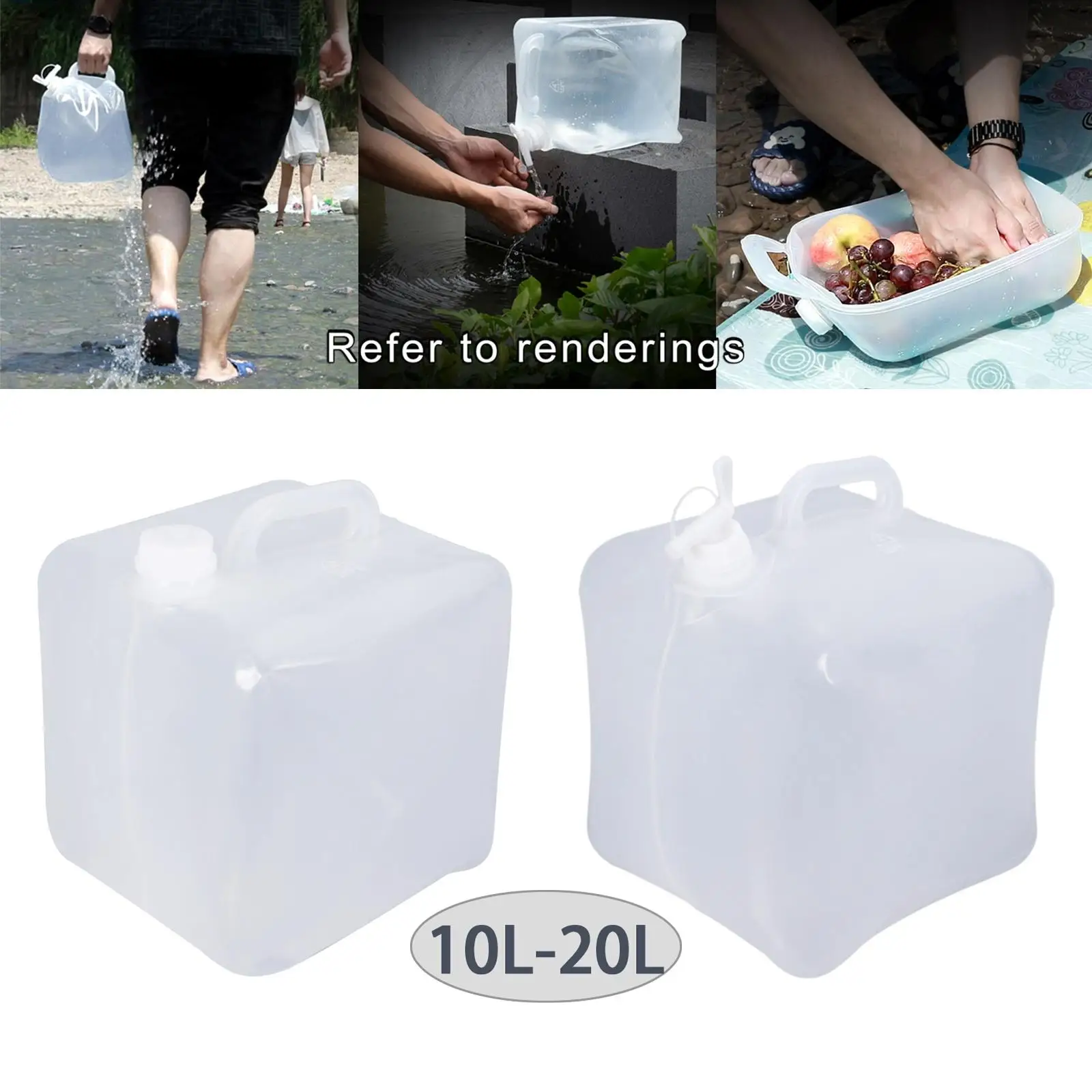 10/20L Folding Camping Portable Water Bag Vehicle-Mounted Water Bucket Outdoor Collapsible Water Containers Water Bottle