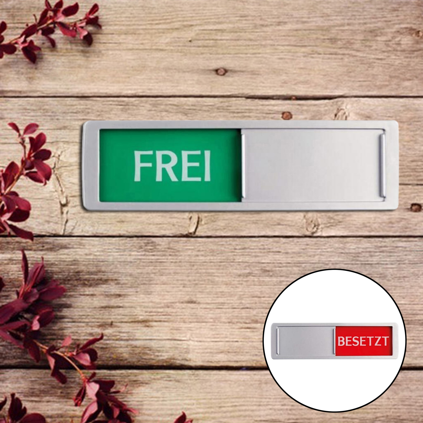 Notice Sign Adhesive Office Door Slider Sign for Office Restroom Conference Privacy Sign Whether Room is Available Or Not