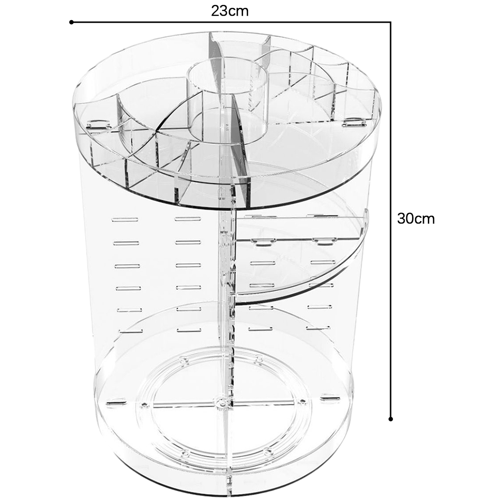 360° Rotatable Makeup Organizer Carousel Cosmetics Storage Vanity Case Rack Skincare Makeup Lipstick Accessories Organizer