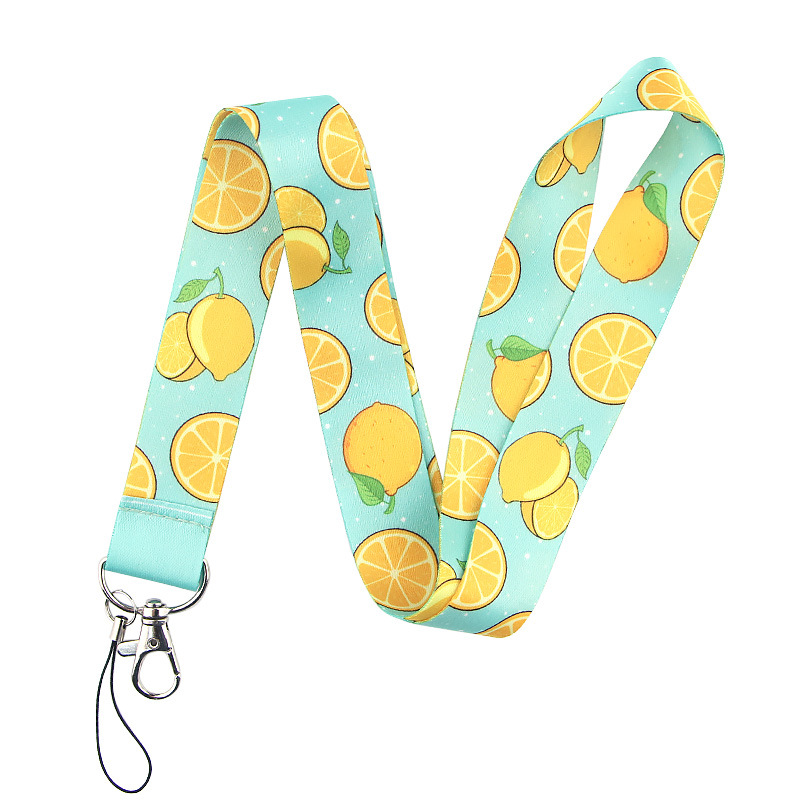 Berühmte frische Früchte Lanyard Schlüsselanhänger ID Karte Pass Gym Handy USB Abzeichen Schlüsselanhänger Halter Umhängebänder – Detail 7