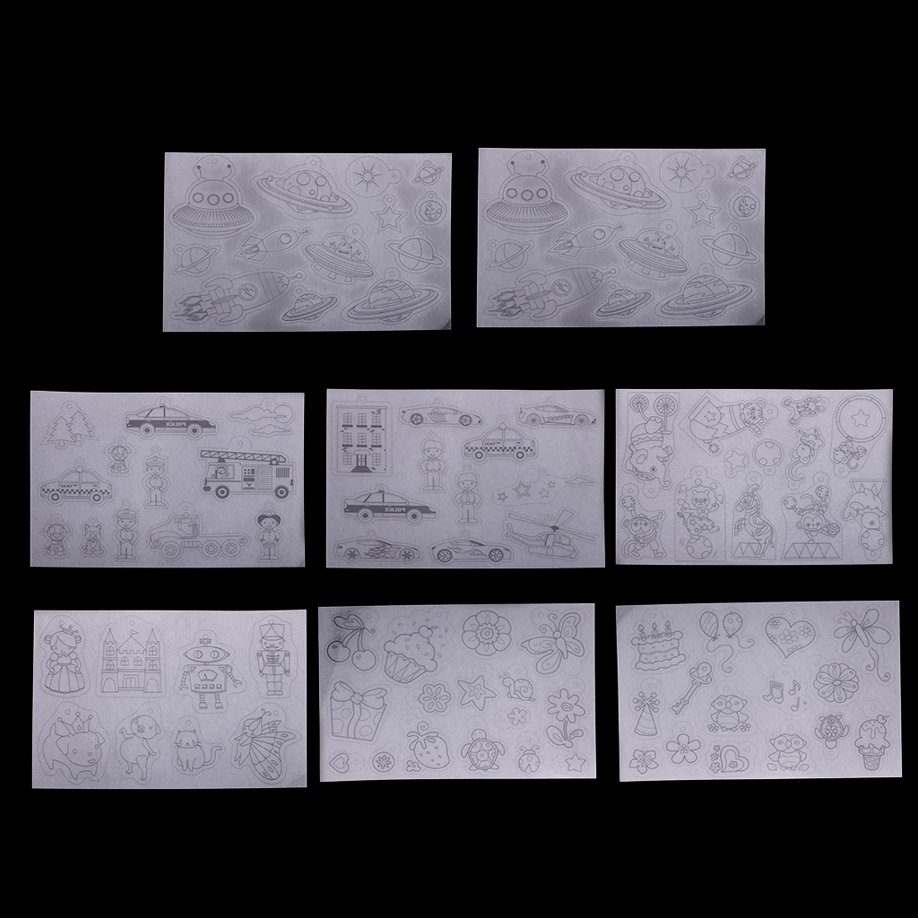 8 Sheet  Shrink Plastic Printable Shrink Paper Pre Cut DIY Jewelry Craft