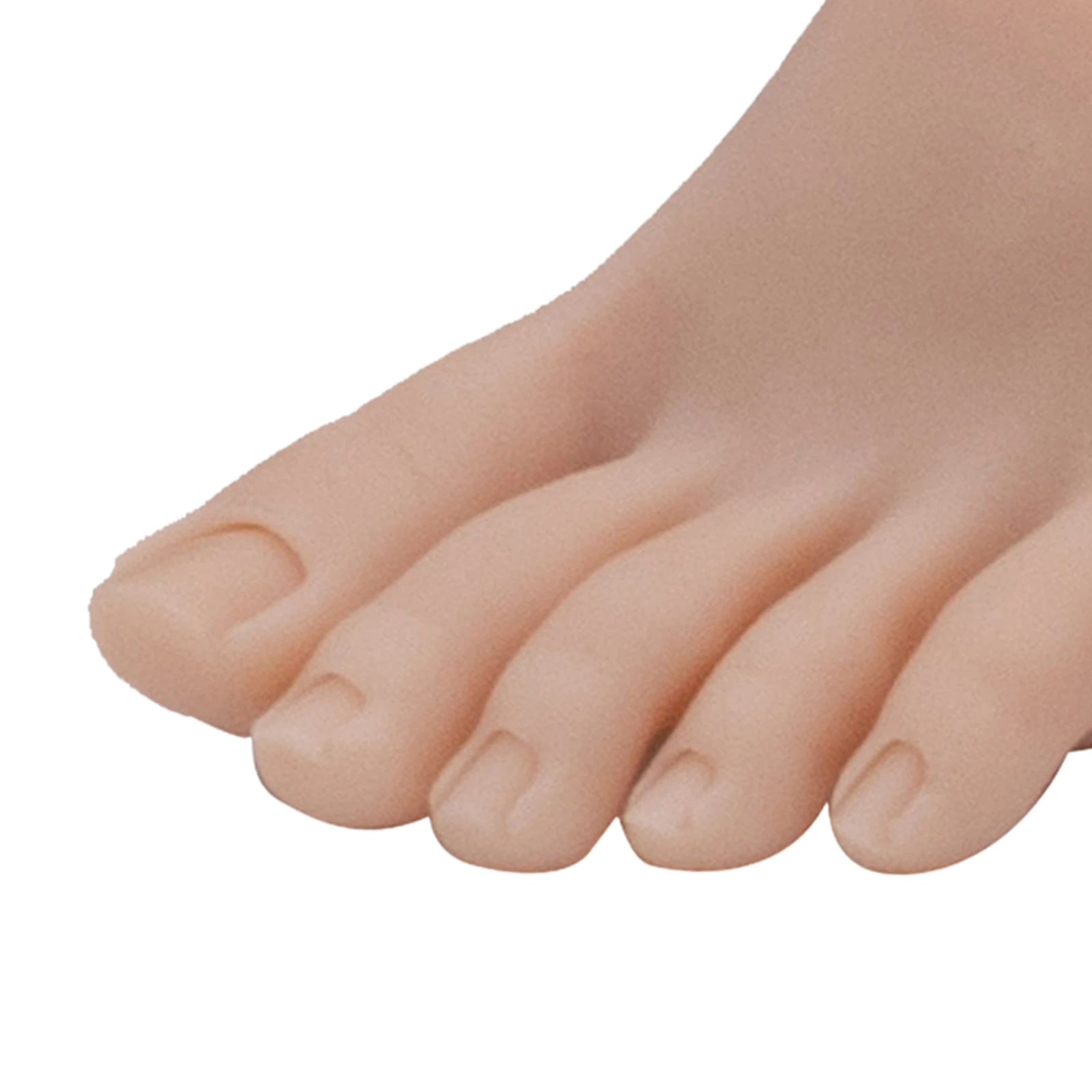 dedos falsos para treinamento de pedicure, modelo flexível, treinamento de pés