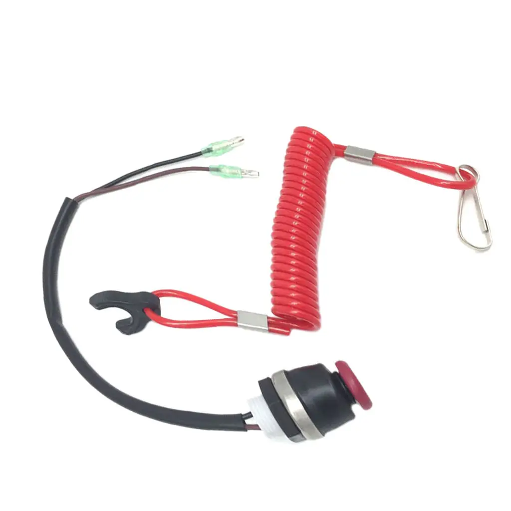 Kill Switch with Safety Tether Coiled lanyard 27.5cm Long - Universal Kill Switch Kit