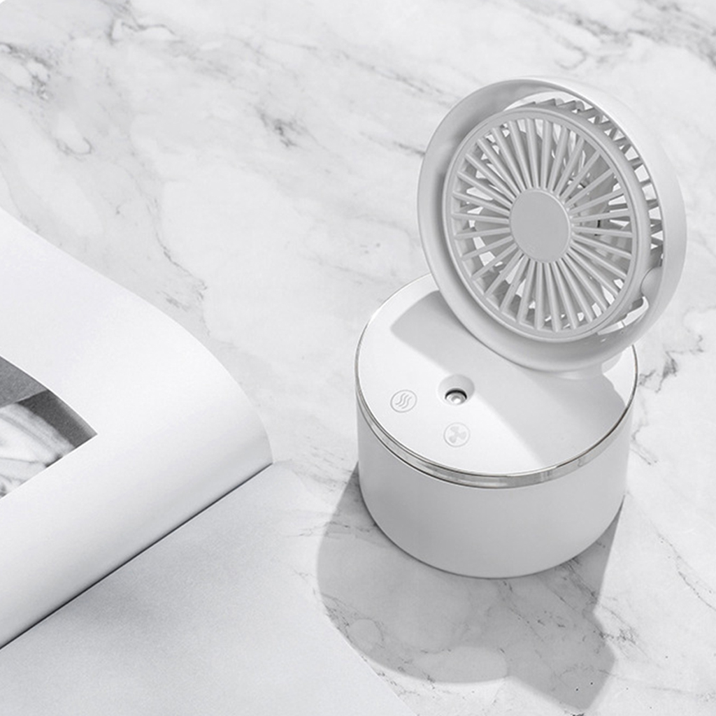 Quiet Electric Usb Humidifier Summer Table Cooling Fan Humidify Desktop Table Fan Summer Usb Portable Air Diffuser