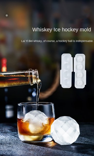 Diamond Round Ice Mold Household Refrigerator With Lid Whiskey Ice Cube  Beer Refrigeration Ice Hockey Ice Making Machine - Ice Cream Tools -  AliExpress