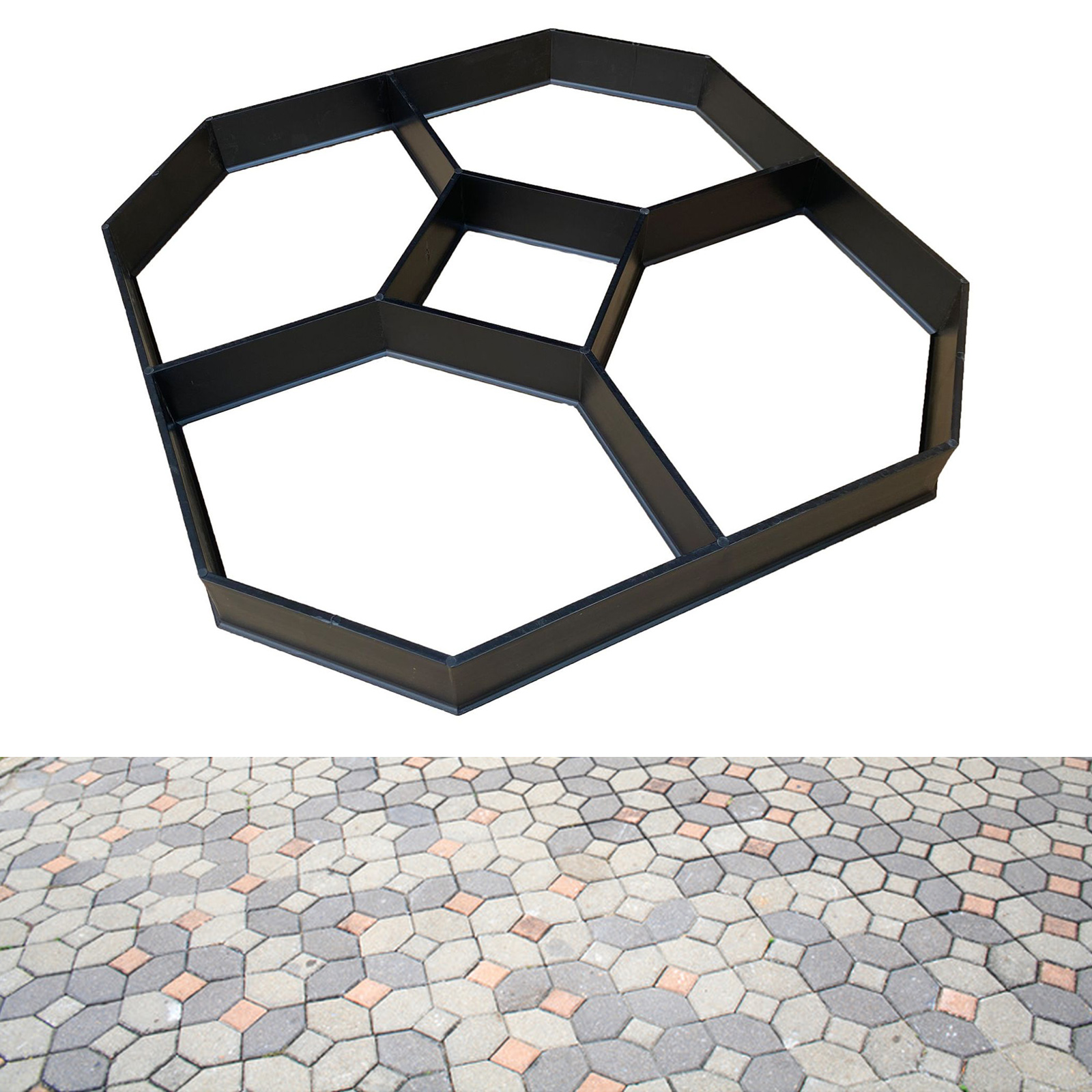 Garden Pavement Mold Garden Walk Pavement Concrete Mould DIY Manually Paving Cement Brick Stone Road Concrete Molds Path Mate