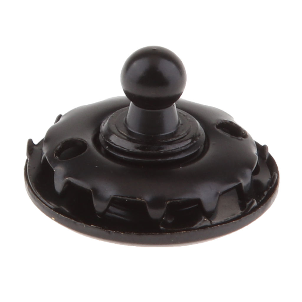 Marine Boat Yacht Canvas Snap Fastener Button, 3/8 inch Diameter Black Chrome
