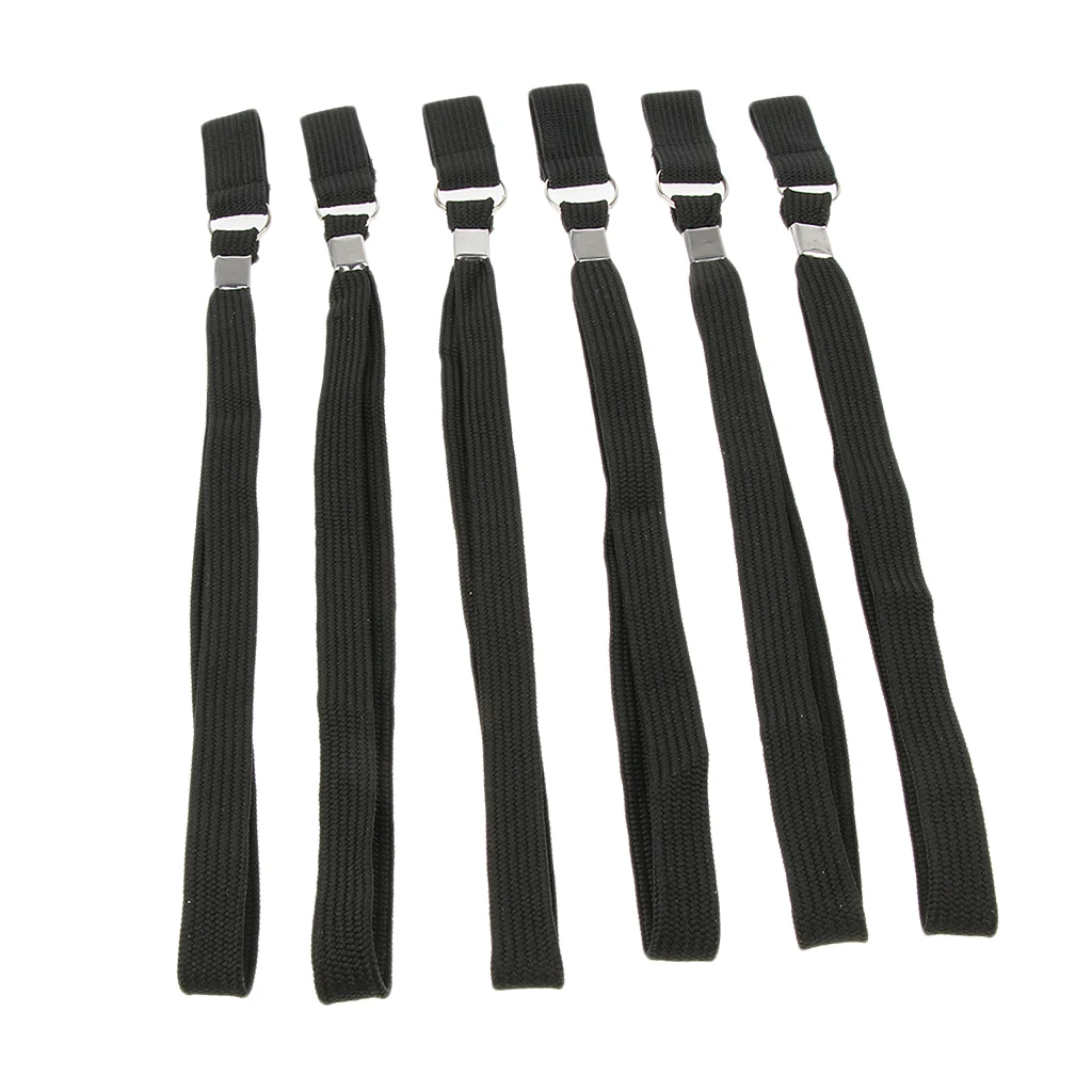 6pcs Nylon Cords Hiking Backpack Trekking Pole Holder Elastic Buckle Rope Walking Stick Rope Crutch Stool