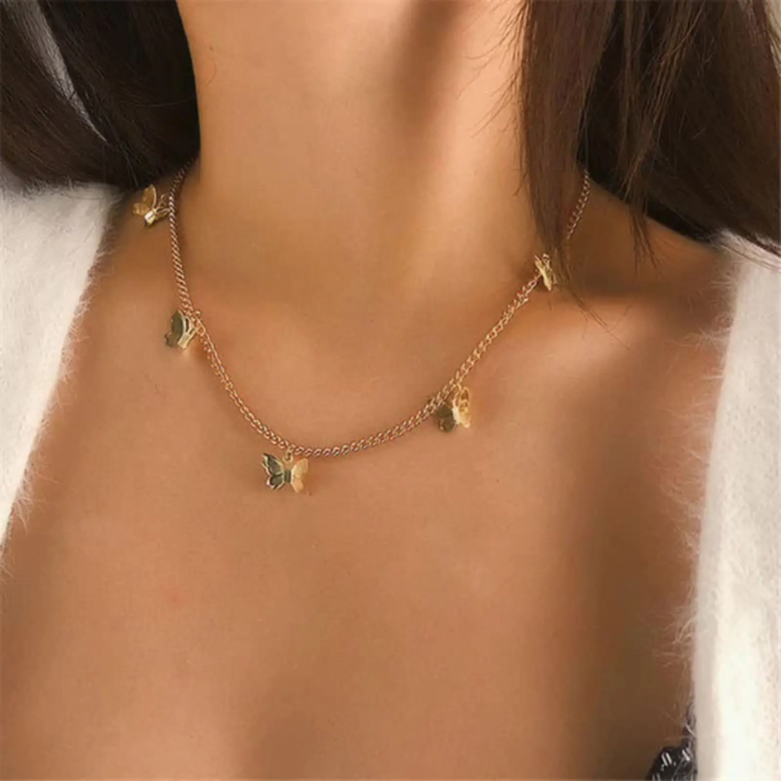 Natural Minimalist Strong Clavicle Necklace Girls Women Retro Wedding Anniversary Gifts Party