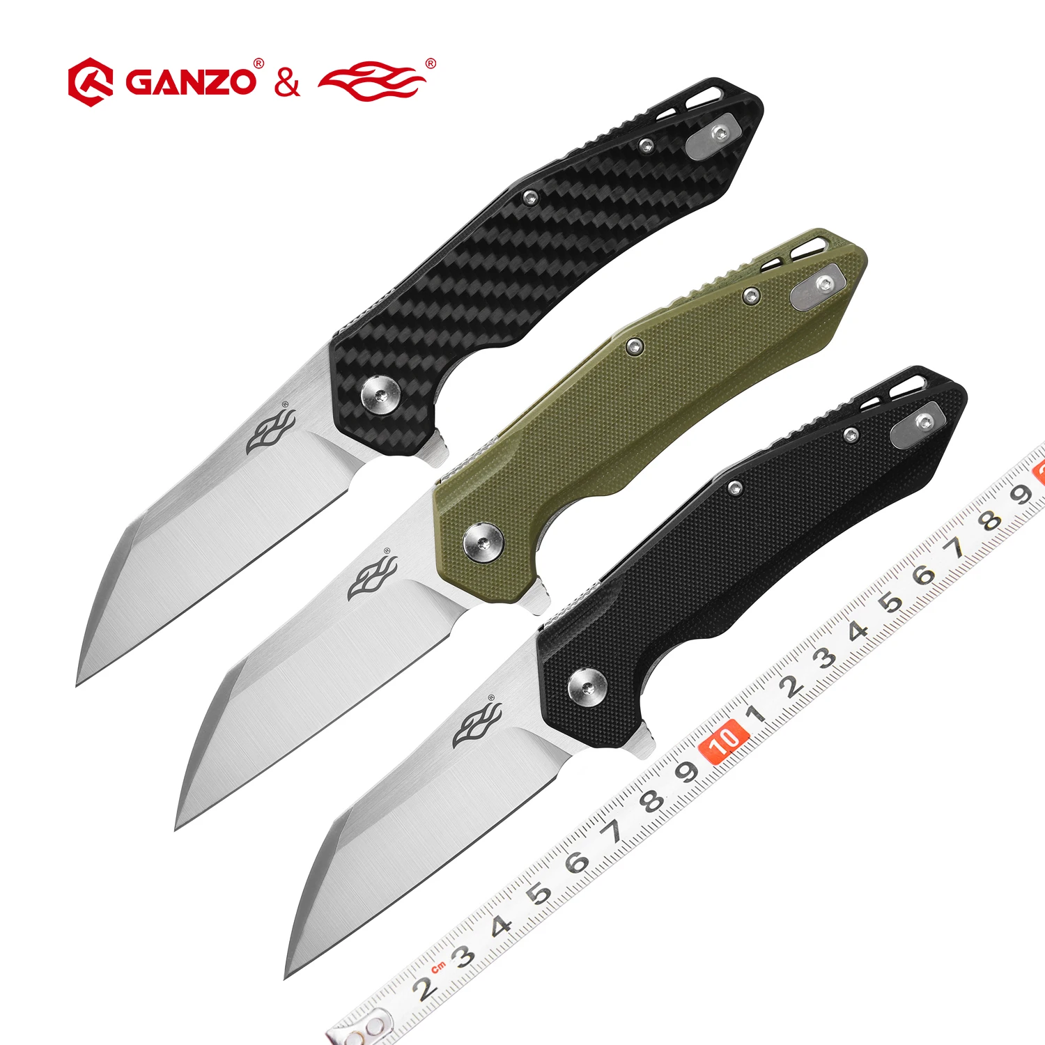 Ganzo-Folding Pocket Knife com alça de fibra