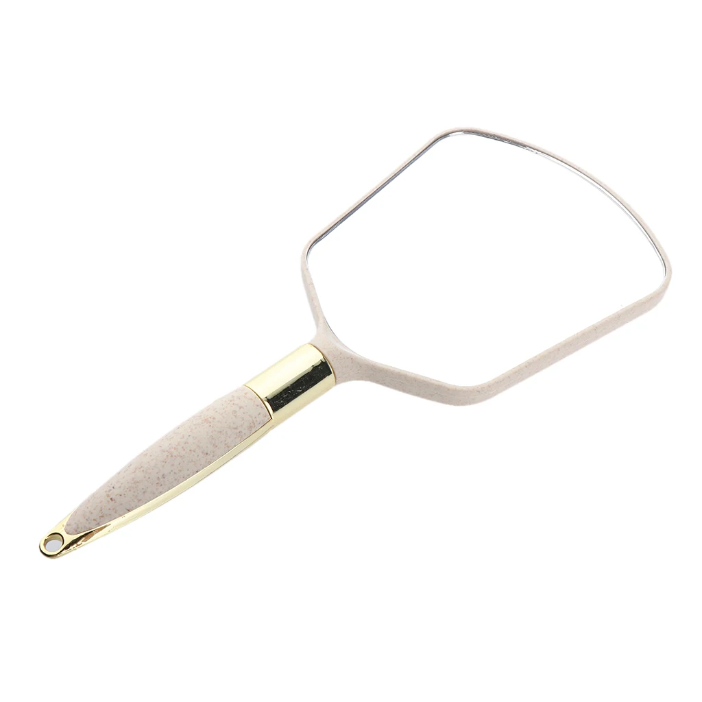 Compact European Style Personal Hand Mirror with Handle for Salon