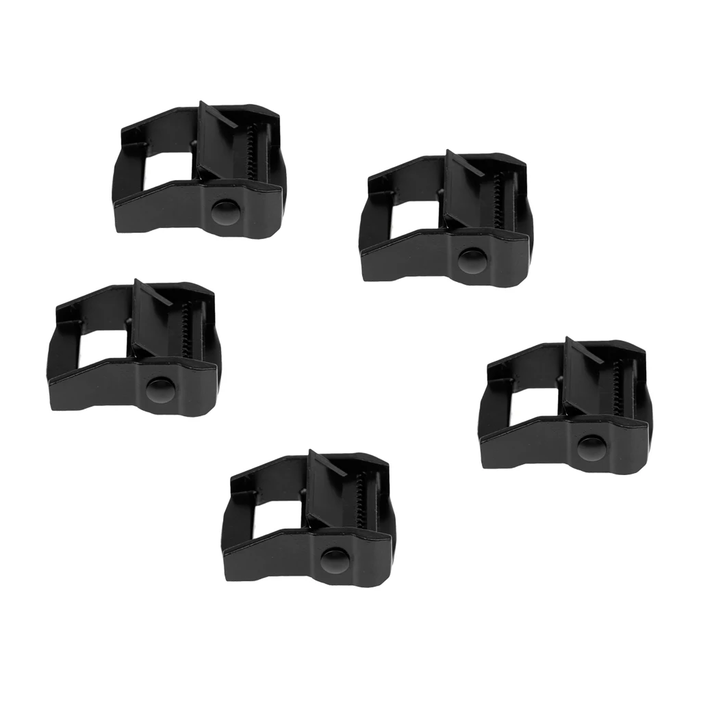 5 Pieces Kayak Cam Tie Down Strap Luggage Cargo Lash Backpack Belt Aluminum Metal Buckle 38mm 1.5`` Toggle Clip