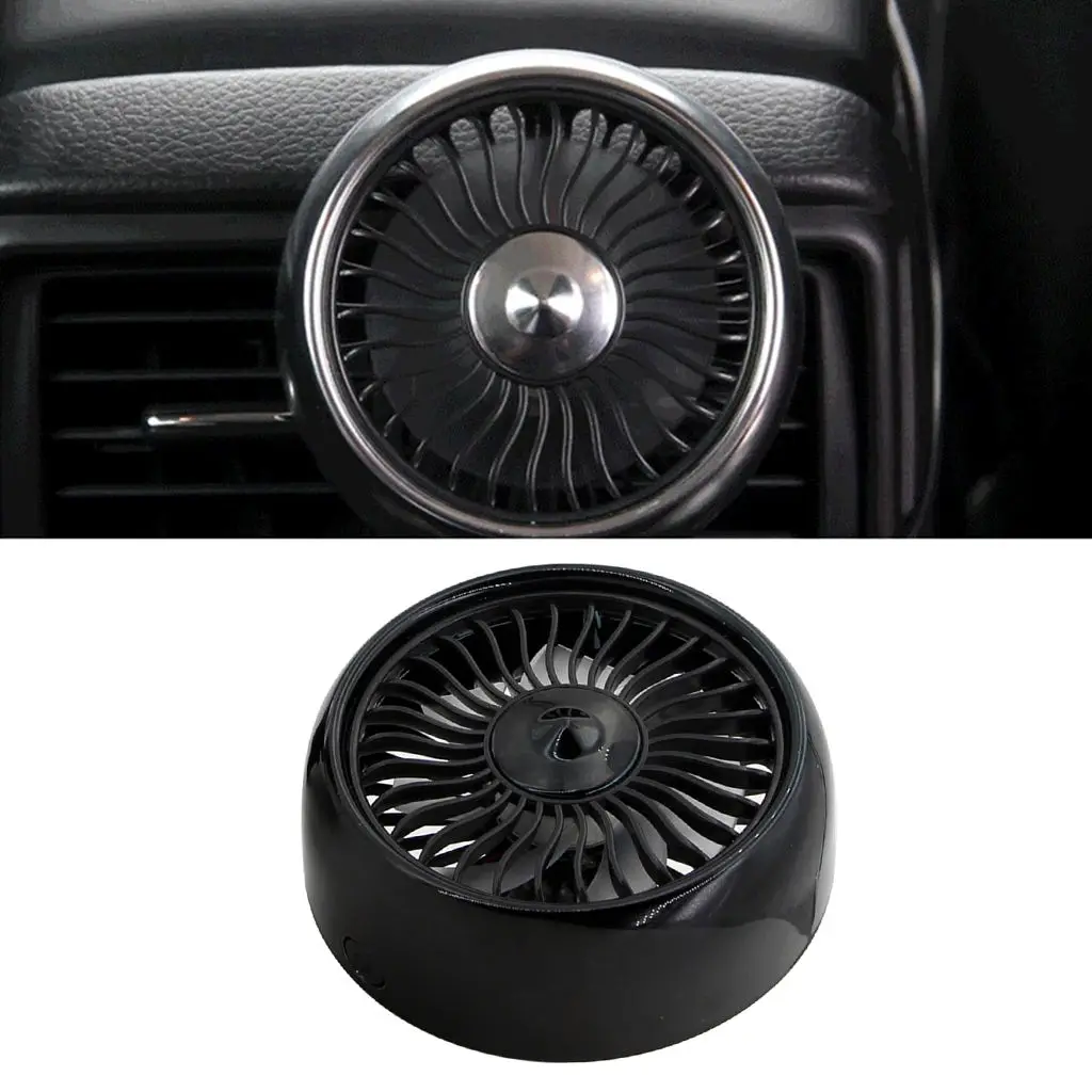 Vehicle Car Fan Cooler 3-speed Ice Clip-on Mini USB Rechargeable Air Cooler