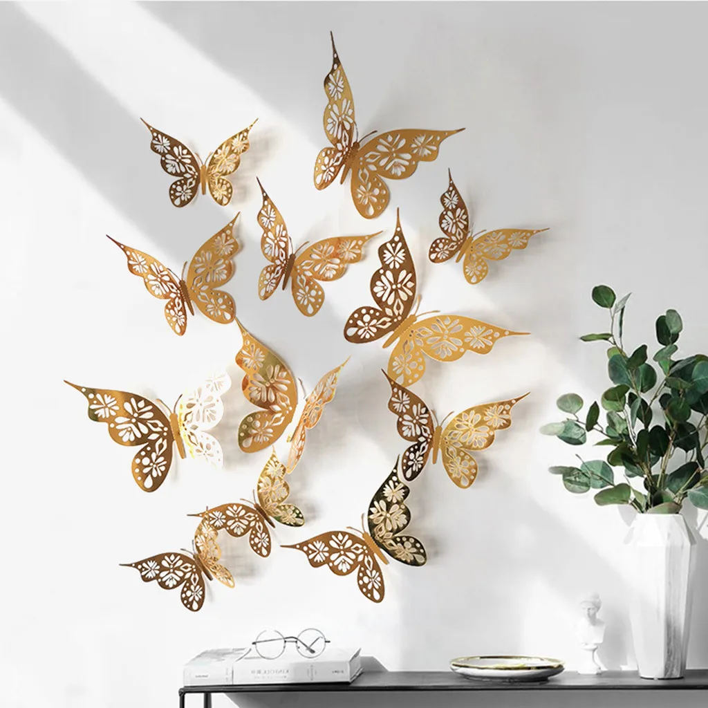 Пайетки для декора «Бабочки», 3D, разноцветные