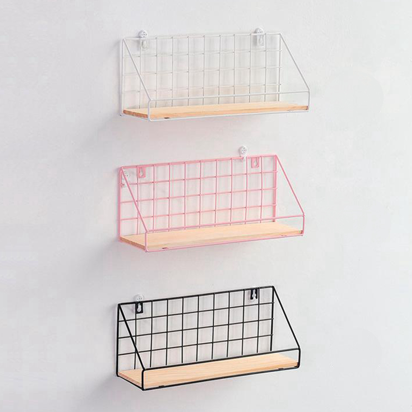 Wall Shelf Organizer Holder Wall Mounted Hanging Storage Organizer Rack Shelves for Home/ Bathroom/ Bedroom