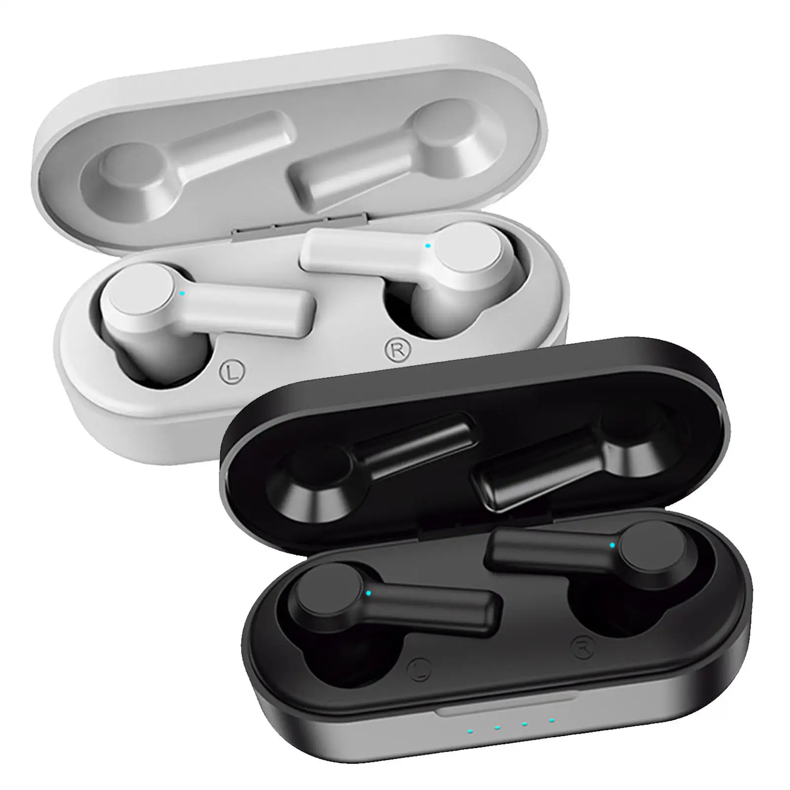  Bluetooth Headphones True Wireless Smart Indicator Light Bluetooth 5.0 Earbuds Earpiece for Workout Music Gaming Life Sport