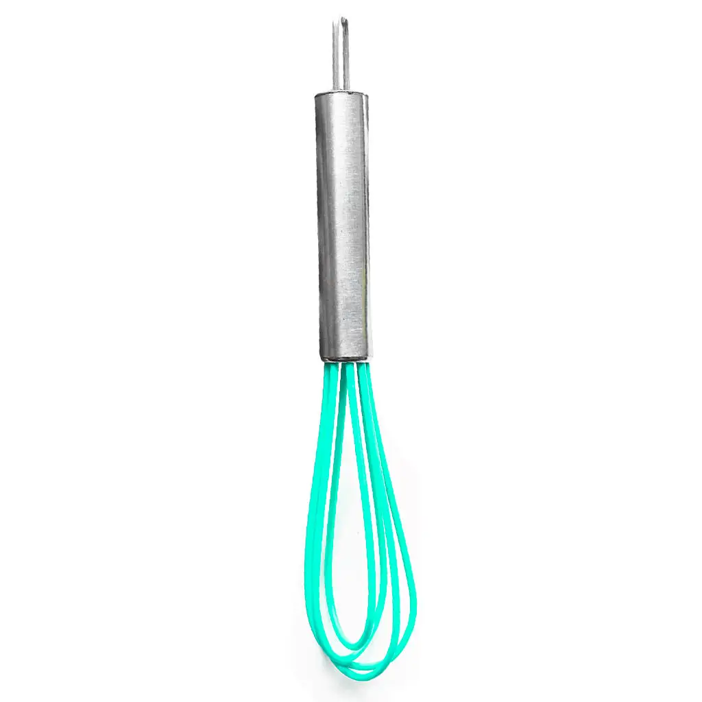 Nonstick Silicone Whisk with Stainless Steel Handle for Blending Whisking Beating Stirring