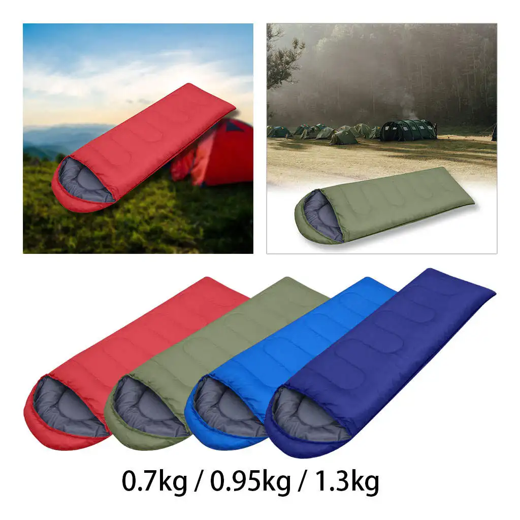 Wide Single Envelope Sleeping Bag Light Polyester Thermal Sleep Bag Cotton Zip for Mountaineering Indoor Office Emergency Winter