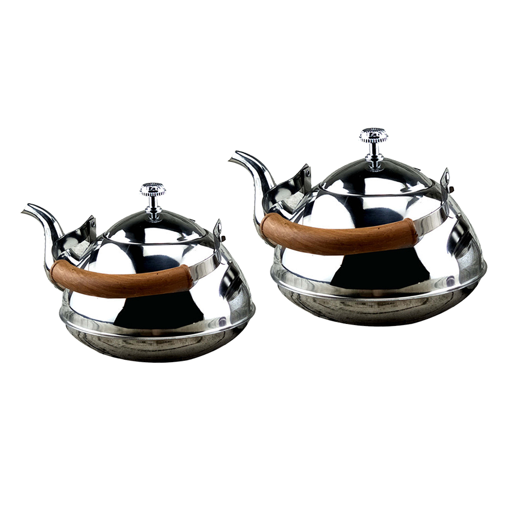 Outdoor Camping Stainless Steel Kettle Kitchen Fast Boil Tea Pot Silver 1.5L 2L