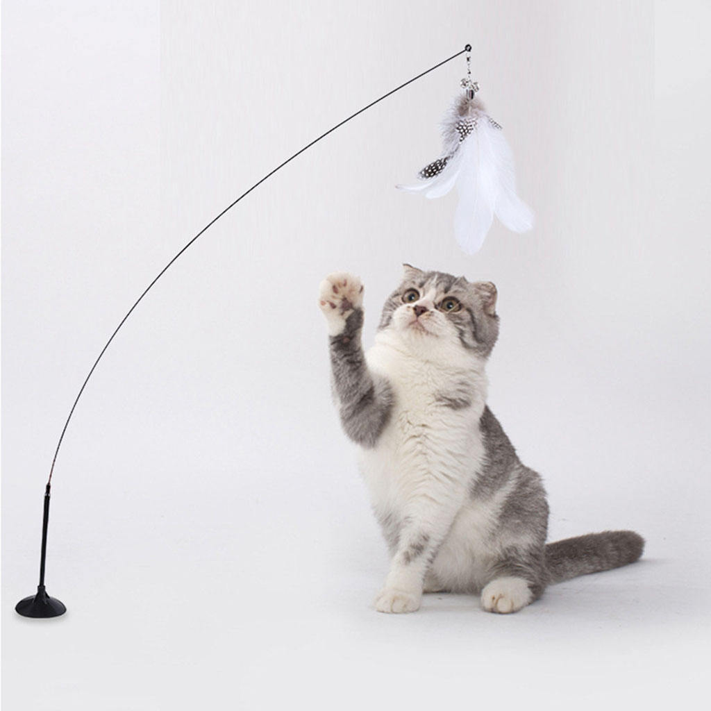 Cat Teaser Toys Heavy Duty Attachment Interactive Adsorbable for Catch