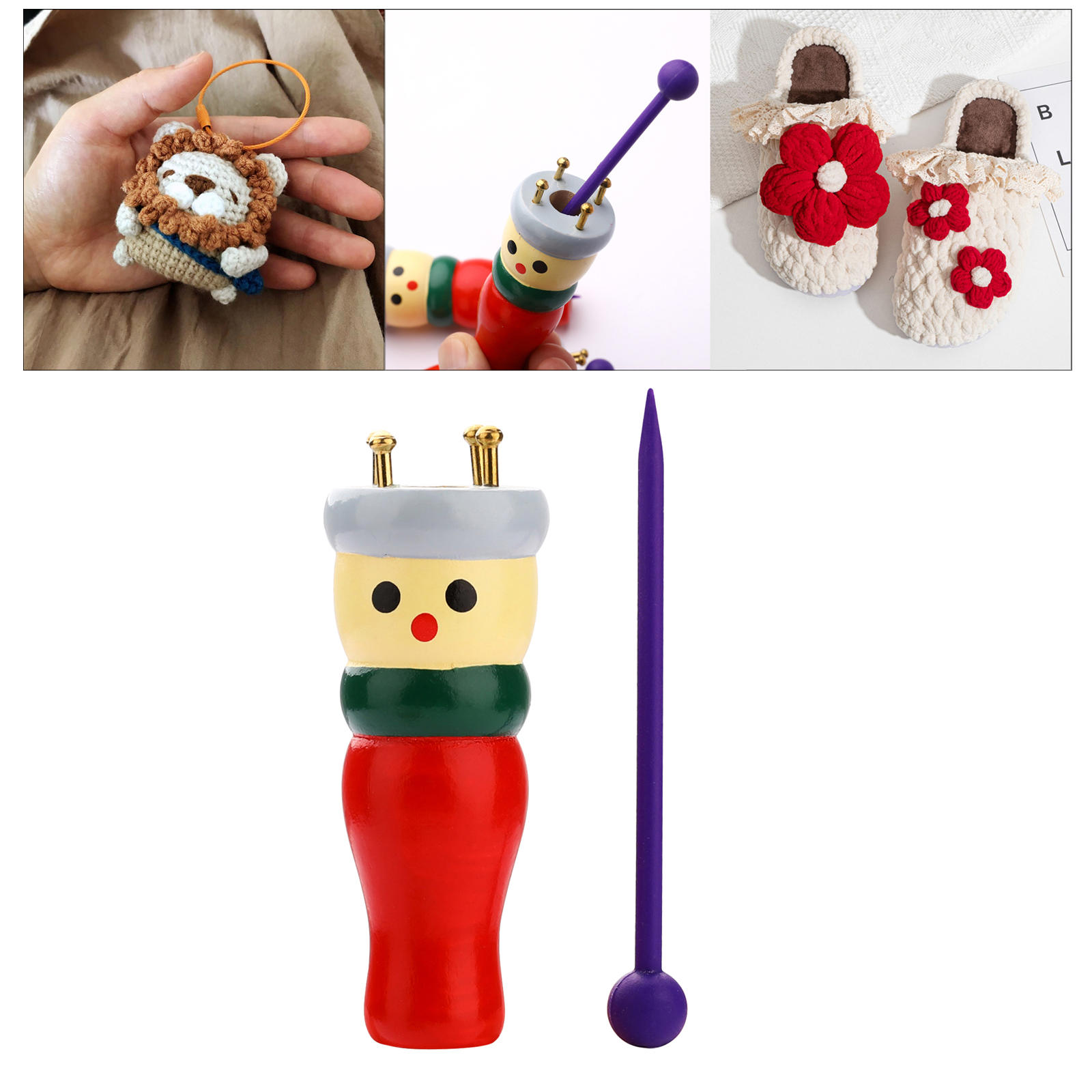 Yarn Wool Knitting Loom Rope Braided Maker Knitter Needle Tools Spool Maker for DIY Craft