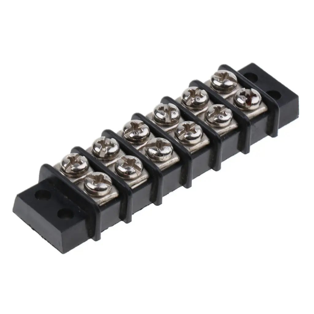 Baoblaze Marine Boat RV 12V 30A 6 Ways Screw Terminal Block Bus Bar Splits 1 In 6 Out