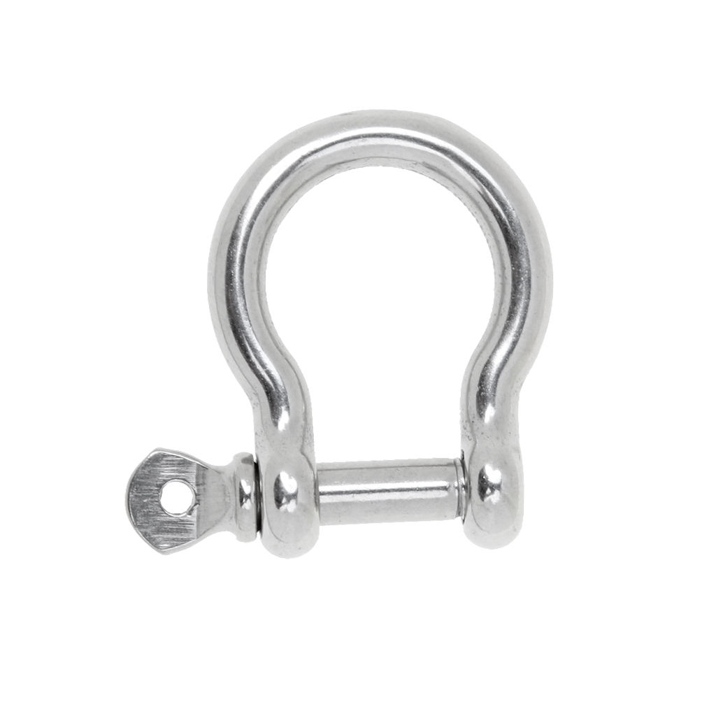 Marine Chain Rigging Bow Type Anchor Shackle with Captive Pin for Boat Sailing 304 Stainless Steel